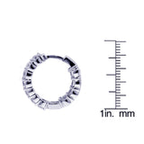 4.50 CT Large Diamond Inside/Outside Hoop Earrings in 14k White Gold