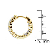 4.50 CT Large Diamond Inside/Outside Hoop Earrings in 14k Yellow Gold