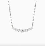 2.60 CT Brilliant Cut Lab Grown 7-Diamond Graduated Necklace