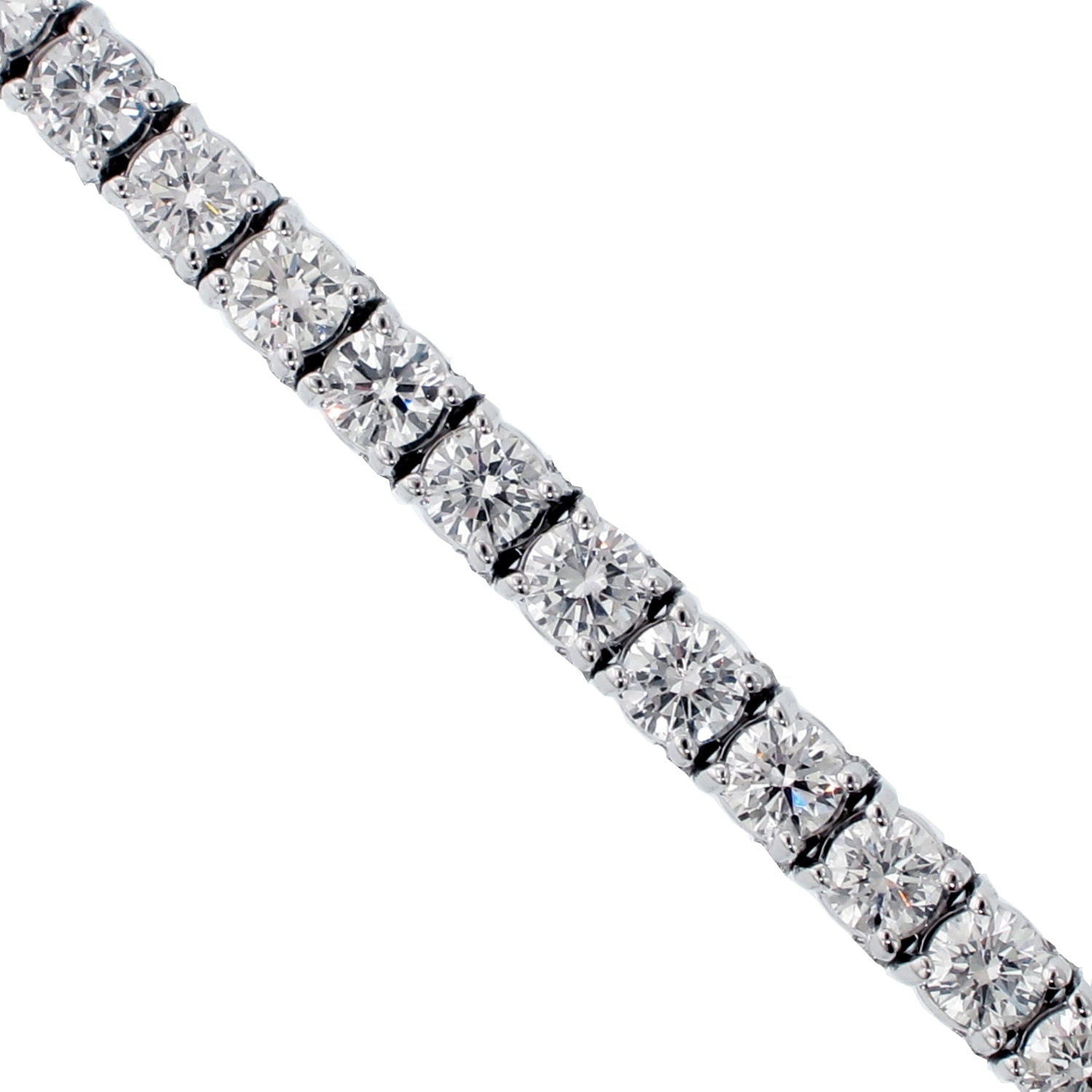 7.00 CT 4-Prong Round Diamond Tennis Bracelet in 14k White Gold G/VS-SI