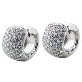 2.00 CT Pave Set 7-Row Diamond Huggies in 14k White/Yellow Gold