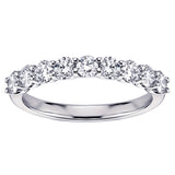 0.75 CT U-Prong 9-Stone Diamond Wedding Ring in White/Yellow Gold