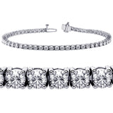 4.00 CT 4 Prong Round Diamond Tennis Bracelet in 14k White Gold G-H/SI