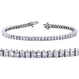 5.00 CT Princess-Cut Diamond Tennis Bracelet in 14k White Gold (F-G-color/VS2-SI1-clarity)