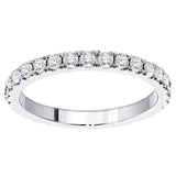 1.20 CT Pave Set Diamond Eternity Wedding Band in 14k White/Yellow Gold