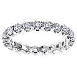 2.00 CT Split Prong Set Diamond Eternity Wedding Band in 14k White Gold