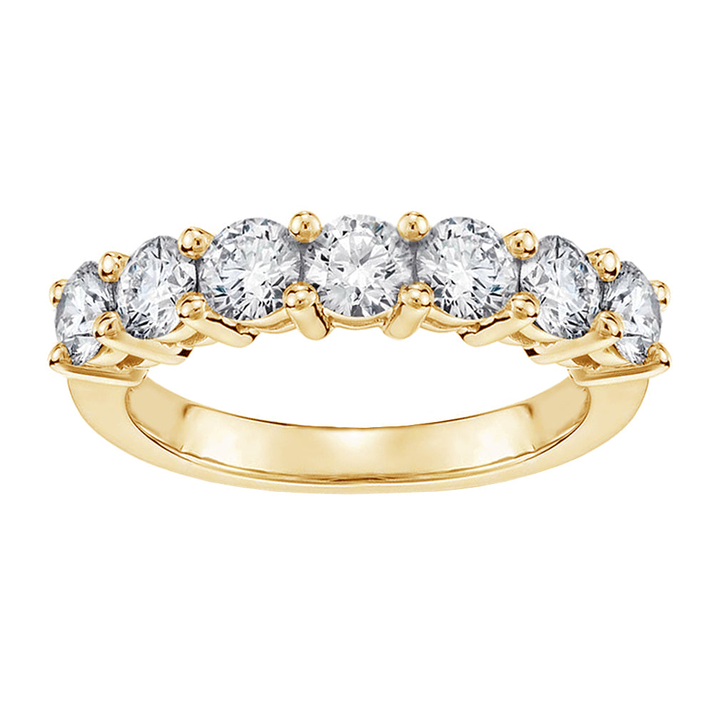 1.00 CT Classic Shared Prong Round Diamond Wedding Band in White Gold