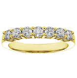 1.15 CT Shared Prong Diamond Wedding Ring in 14k White/Yellow Gold