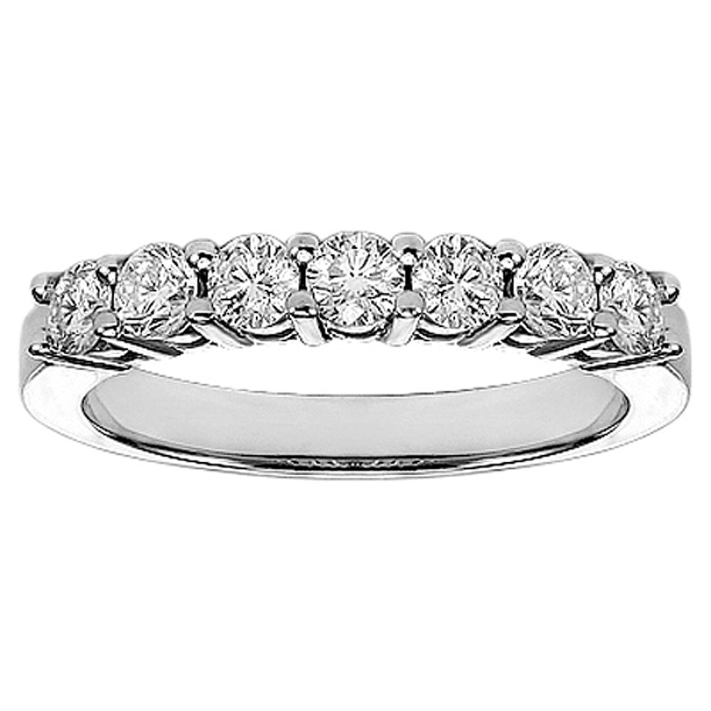 1.15 CT Shared Prong Diamond Wedding Ring in 14k White/Yellow Gold