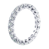 2.00 CT Split Prong Set Diamond Eternity Wedding Band in 14k White Gold