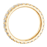 0.70 CT Pave Set Diamond Eternity Wedding Band in 14k White/Yellow/Rose Gold