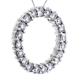 3.00 CT Round Diamond Eternity Pendant in 14k White/Yellow/Rose Gold