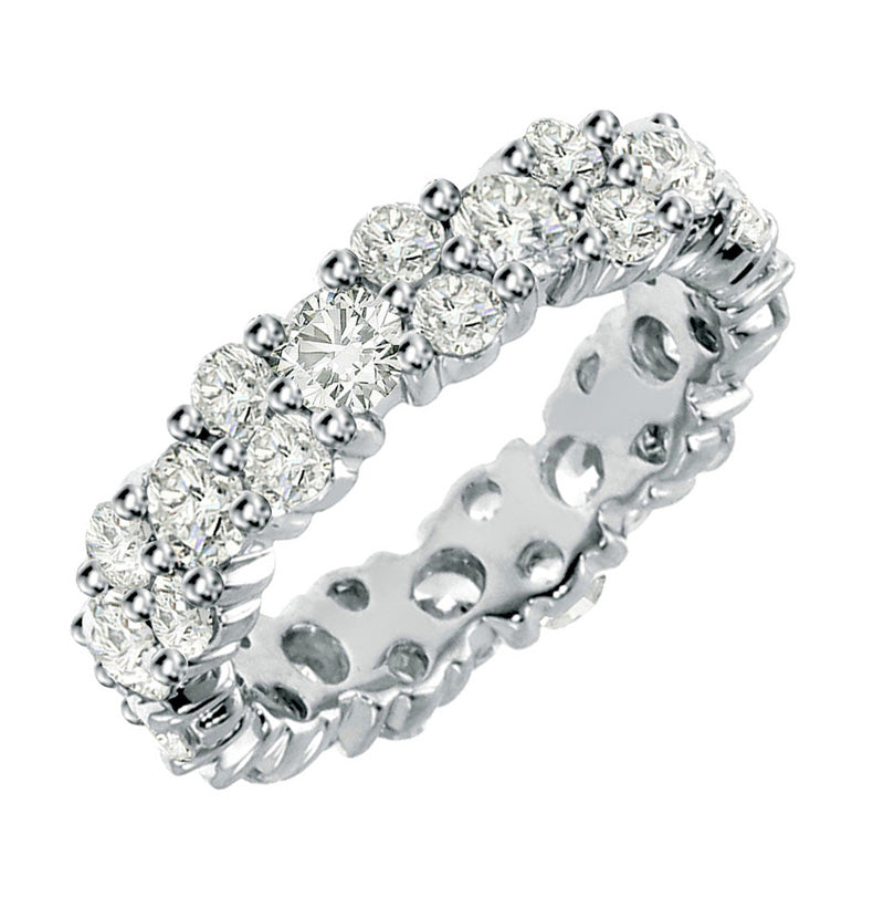 4.40 CT All Around Diamond Eternity Wedding Band in 14k White Gold