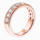 1.00 CT Prong Set Diamond Anniversary Wedding Band in 14k White/Yellow/Rose Gold