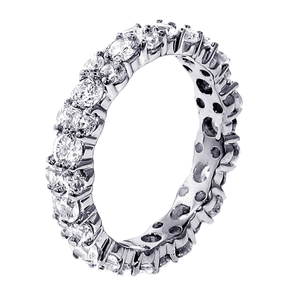 2.50 CT All Around Diamond Eternity Wedding Band in 14k White Gold