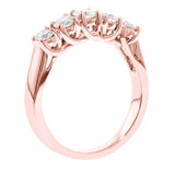 1.00 CT Braided Prong Set Round Diamond Wedding Band in 14k White/Yellow/Rose Gold