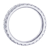 0.70 CT Pave Set Diamond Eternity Wedding Band in 14k White/Yellow/Rose Gold