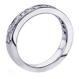 0.70 CT Princess Cut Diamond Wedding Band in White/Yellow/Rose Gold Channel Setting