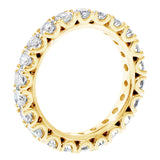 2.40 CT Diamond Eternity Wedding Band in Fishtail 14k White/Yellow Gold Setting