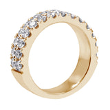 1.00 CT Two Row Diamond Wedding Band in 14k White/Yellow/Rose Gold