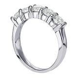 1.15 CT Classic Shared Prong Diamond Wedding Ring in 14k White/Yellow Gold