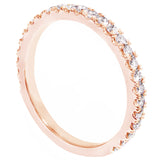 0.65 CT Pave Set Diamond Encrusted Wedding Band in 14k White/Yellow/Rose Gold