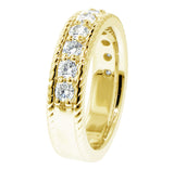 1.00 CT Prong Set Diamond Anniversary Wedding Band in 14k White/Yellow/Rose Gold