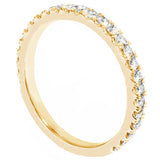 0.65 CT Pave Set Diamond Encrusted Wedding Band in 14k White/Yellow/Rose Gold