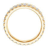 0.70 CT Pave Set Diamond Eternity Wedding Band in 14k White/Yellow/Rose Gold