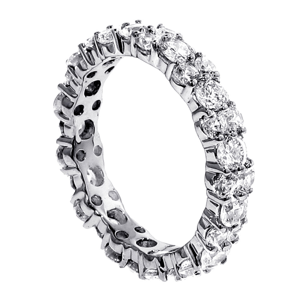2.50 CT All Around Diamond Eternity Wedding Band in 14k White Gold