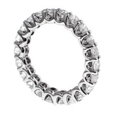 1.90 CT Round Diamond Eternity Wedding Band in 14k White Gold U-prong Setting