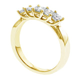 1.00 CT 5-Stone Princess Cut Braided Prongs Anniversary Wedding Ring in 14k White/Yellow Gold