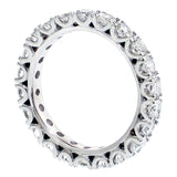 2.40 CT Diamond Eternity Wedding Band in Fishtail 14k White/Yellow Gold Setting