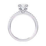 1.33 CT Hidden Halo Round Cut Diamond Engagement Ring in White Gold or Platinum