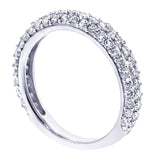 1.00 CT Pave Set Diamond Encrusted Anniversary Wedding Band in 14k White Gold