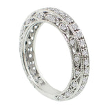 0.80 CT Pave Set Diamond Anniversary Wedding Ring