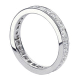 1.80 CT Princess Cut Diamond Eternity Wedding Band in 14k White Gold