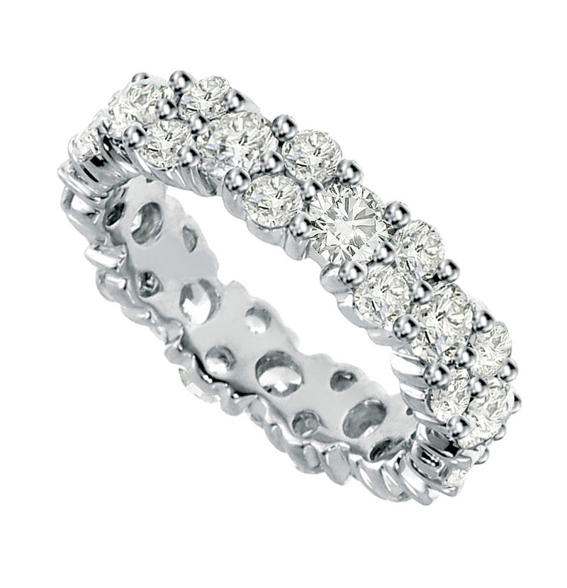 4.40 CT All Around Diamond Eternity Wedding Band in 14k White Gold