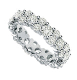 4.40 CT All Around Diamond Eternity Wedding Band in 14k White Gold