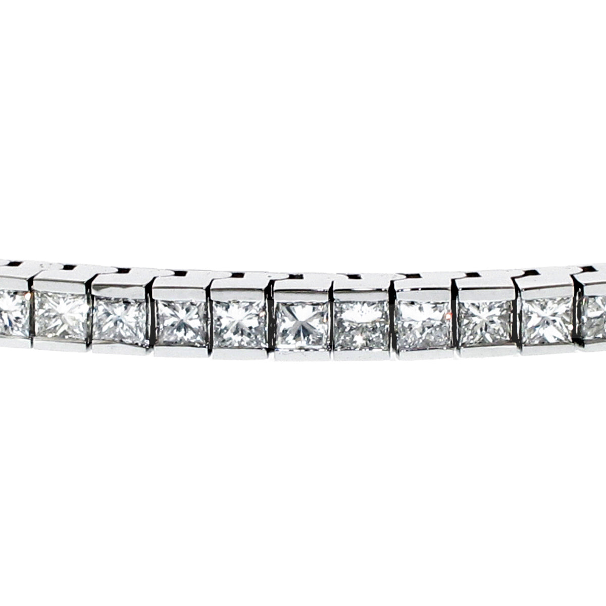 8.25 CT Princess-Cut Diamond Tennis Bracelet in 14k White Gold (G-H color/ SI-clarity)