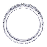 0.70 CT Pave Set Diamond Eternity Wedding Band in 14k White/Yellow/Rose Gold