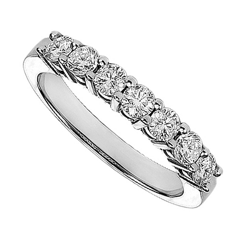 1.15 CT Shared Prong Diamond Wedding Ring in 14k White/Yellow Gold