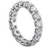 3.60 CT Shared Prong Round Diamond Eternity Wedding Band in 14k White Gold
