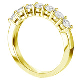 1.15 CT Shared Prong Diamond Wedding Ring in 14k White/Yellow Gold