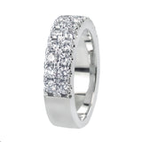 1.15 CT Two Row Diamond Wedding Band in 14k White/Yellow/Rose Gold