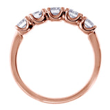 1.00 CT Split Prong Diamond Anniversary Wedding Ring in 14k White/Yellow/Rose Gold
