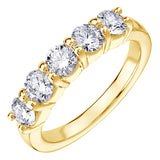1.15 CT Classic Shared Prong Diamond Wedding Ring in 14k White/Yellow Gold