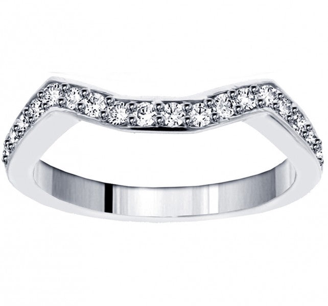 0.40 CT Round Diamond Wedding Band in Platinum