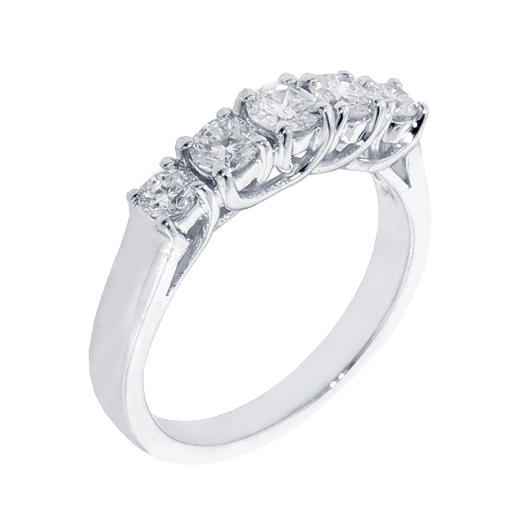 1.00 CT Braided Prong Set Round Diamond Wedding Band in 14k White/Yellow/Rose Gold