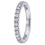 0.70 CT Pave Set Diamond Eternity Wedding Band in 14k White/Yellow/Rose Gold